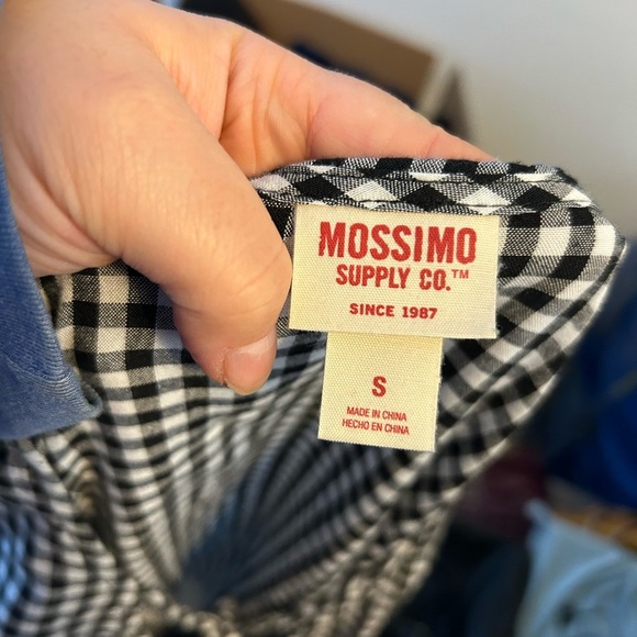 MOSSIMO BELL SLEEVE GINGHAM BLOUSE - Picture 3 of 5